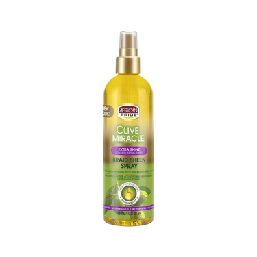 African Pride Olive Miracle Braid Sheen Spray – 12 oz - ANNS BEAUTY SUPPLY